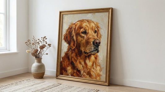 Custom pet memorial canvas portrait