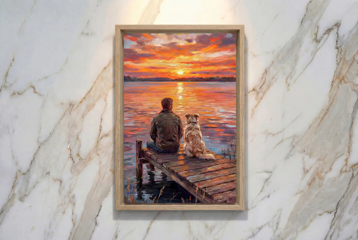 Custom canvas vertical wood frame