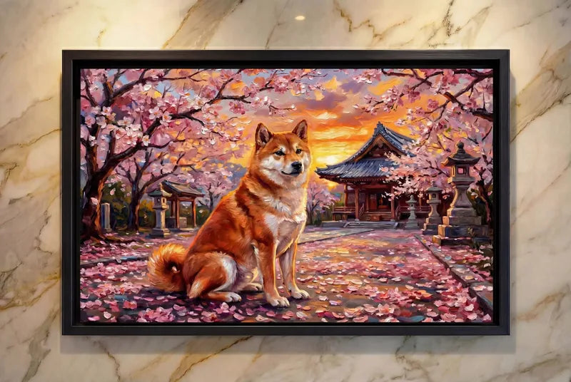 Custom canvas horizontal black frame